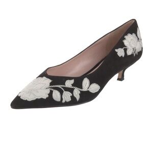 Kate Spade Black and White Floral Heels